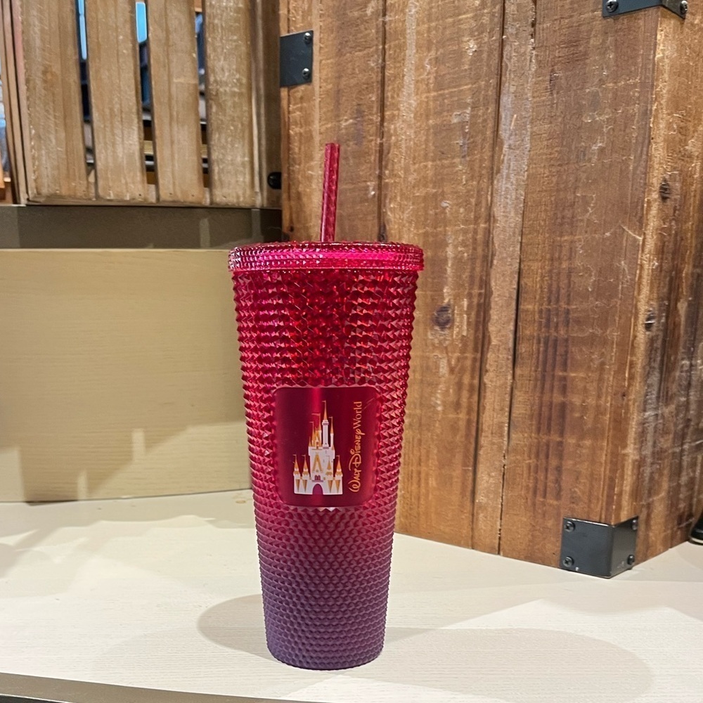 NWT 2023 Walt Disney World Geometric Starbucks® Tumbler with Straw – Red.